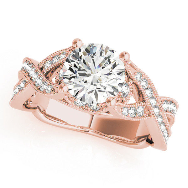 Thumbnail: 14kt Gold Multi Row Diamond Engagement Ring