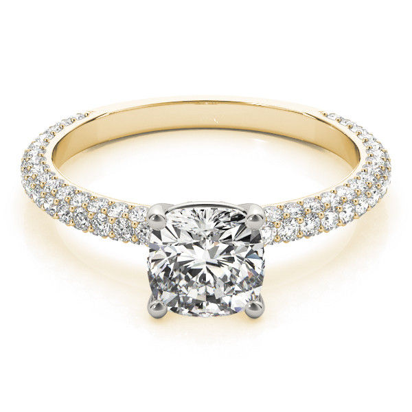 Thumbnail: 14KT Gold Pave Diamond Engagement Ring