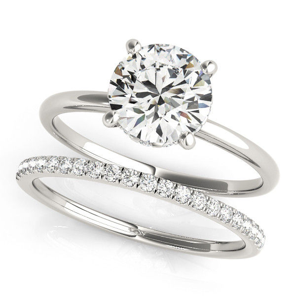 Thumbnail: 14kt Gold Round Solitaire Engagement Ring