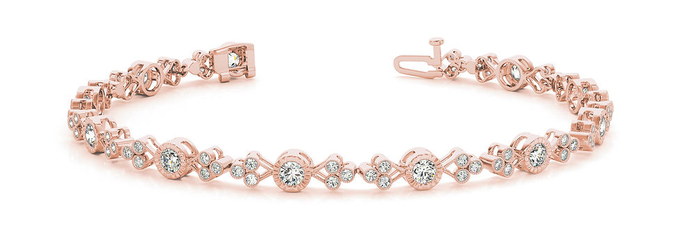 Thumbnail: 14kt Gold Fashion Diamond Bracelet
