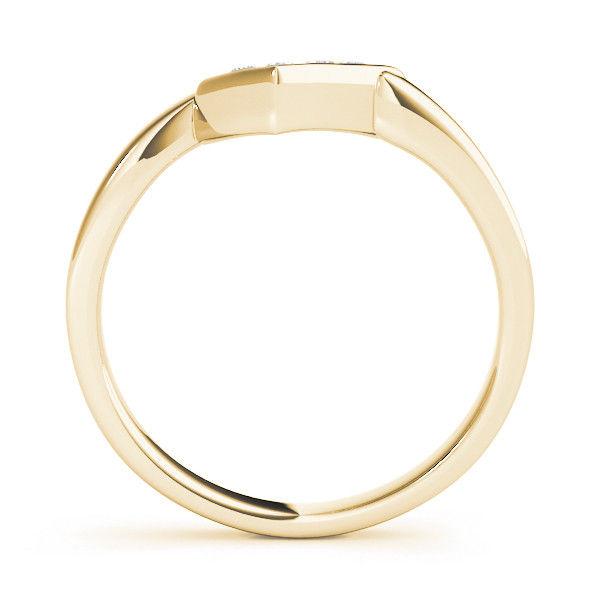 Thumbnail: 14kt Gold Diamond Ladies Curved Wedding