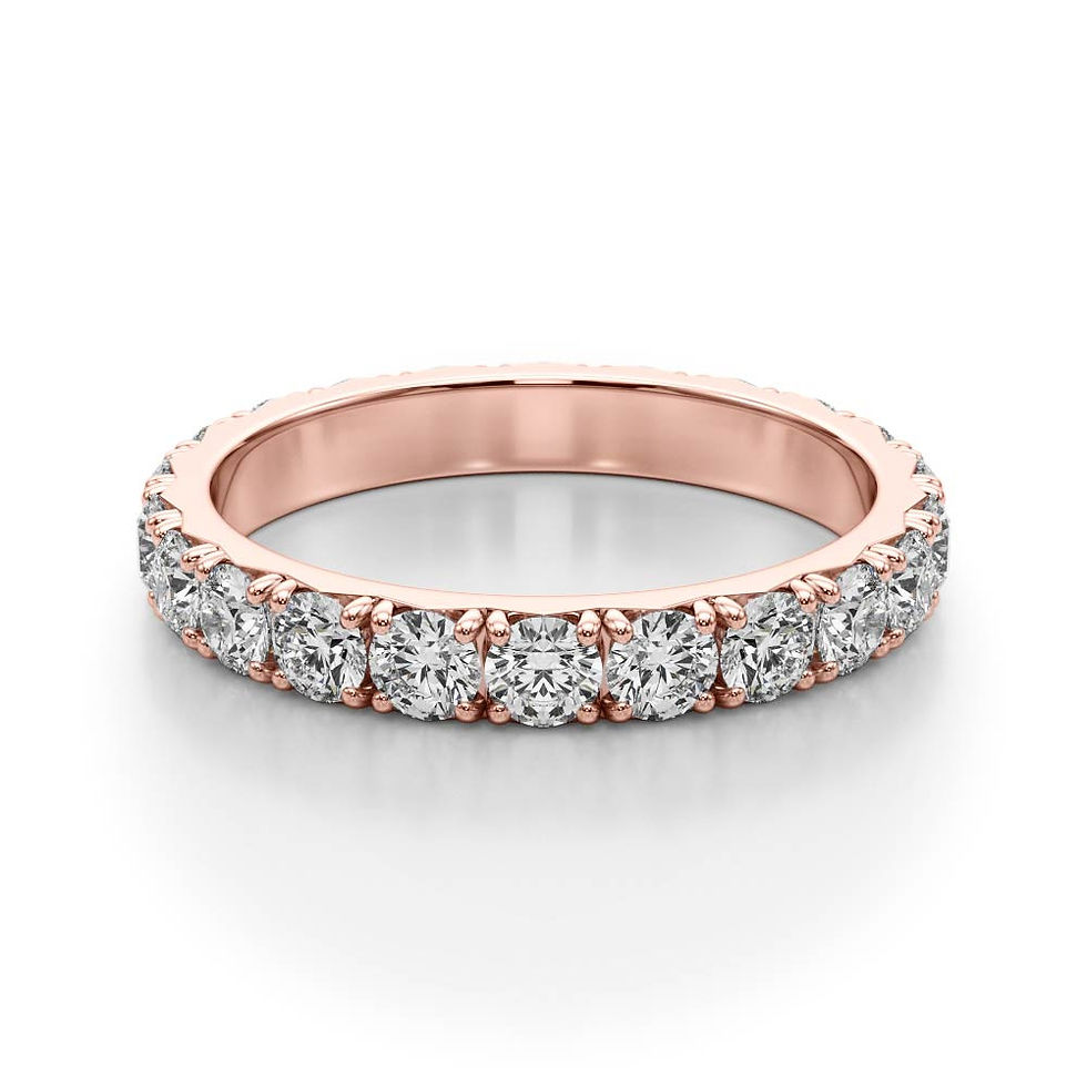 Thumbnail: 14kt Gold Diamond Ladies Eternity Design Wedding Band