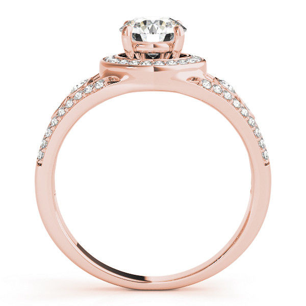 Thumbnail: 14kt Gold Halo Diamond Engagement Ring.
