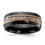 Thumbnail: Chisel Black Zirconium Polished Rose IP-plated with Antler Inlay 8mm Band