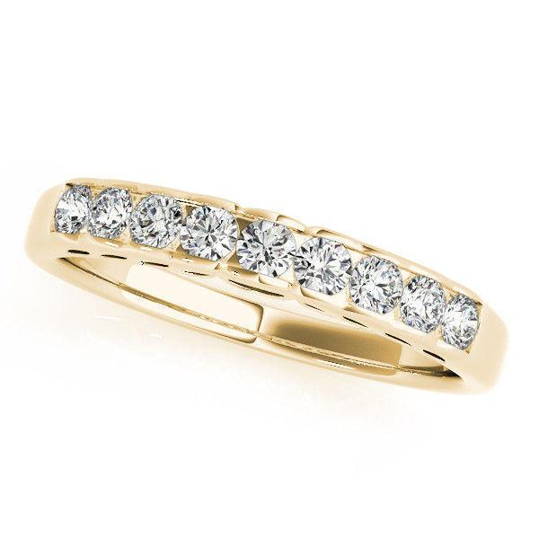 Thumbnail: 14kt Gold Diamond Ladies Channel Set Design Wedding Band