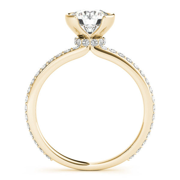 Thumbnail: 14kt Gold Hidden Halo Diamond Engagement Ring.