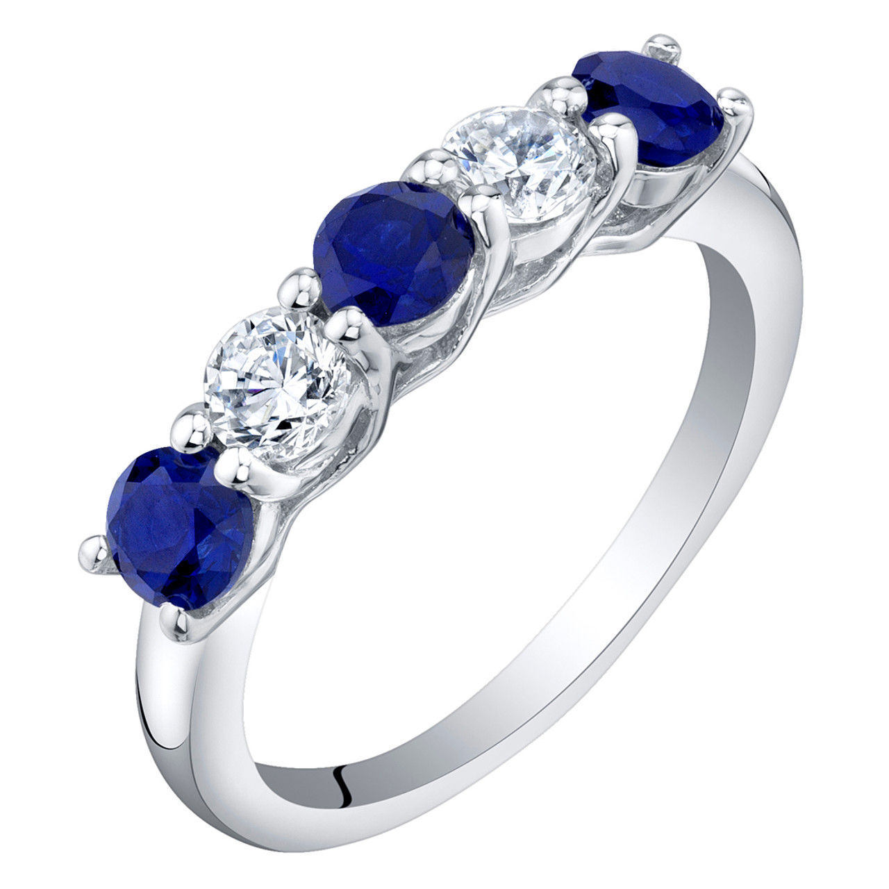 14kt Gold Blue Sapphire ColorStone and Diamond Ring.