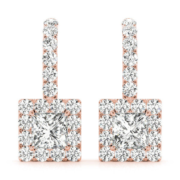 Thumbnail: 14kt Gold Fashion Diamond Earrings