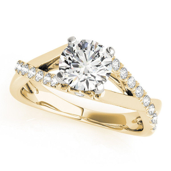 Thumbnail: 14kt Gold Multi Row Diamond Engagement Ring