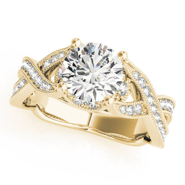 Thumbnail: 14kt Gold Multi Row Diamond Engagement Ring