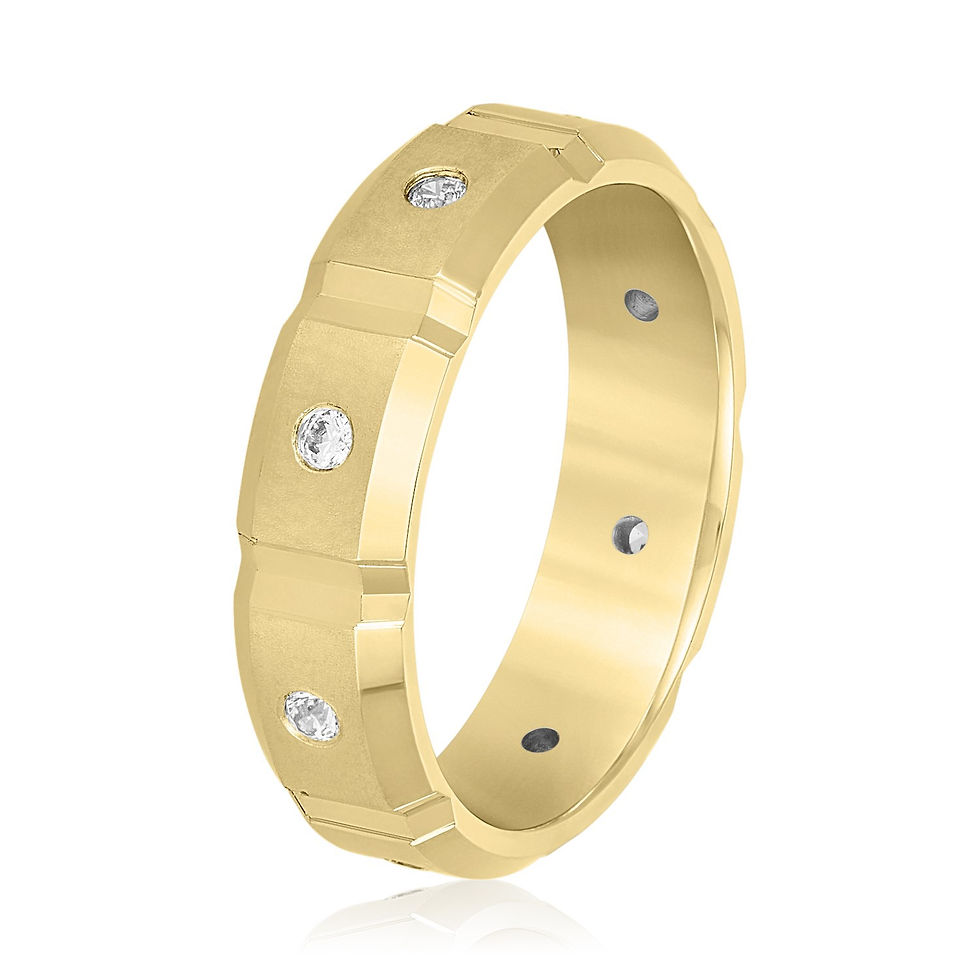 Thumbnail: 14kt Gold Diamond Wedding Band