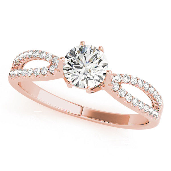 Thumbnail: 14kt Gold Multi Row Diamond Engagement Ring