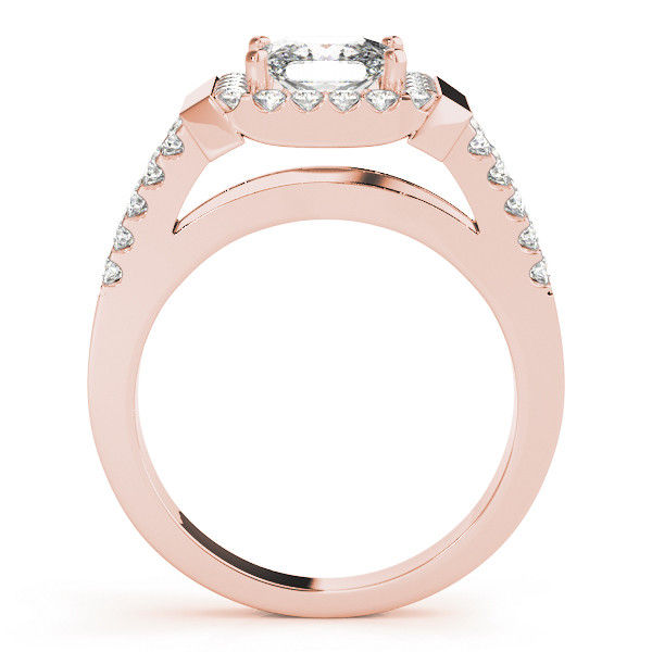 Thumbnail: 14kt Gold Halo Diamond Engagement Ring.