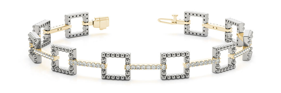 Thumbnail: 14kt Gold Fashion Diamond Bracelet