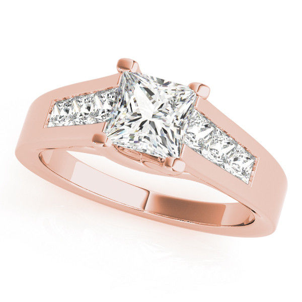 Thumbnail: 14kt Gold Trellis Diamond Engagement Ring