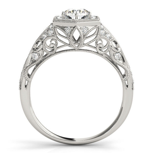 Thumbnail: 14kt Gold Halo Diamond Engagement Ring.