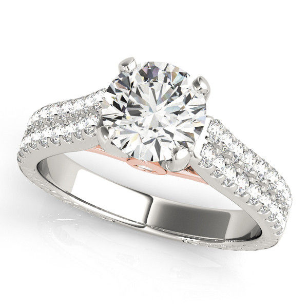 Thumbnail: 14KT Gold Pave Diamond Engagement Ring