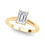 Thumbnail: 14kt Gold Emerald Cut Solitaire Engagement Ring