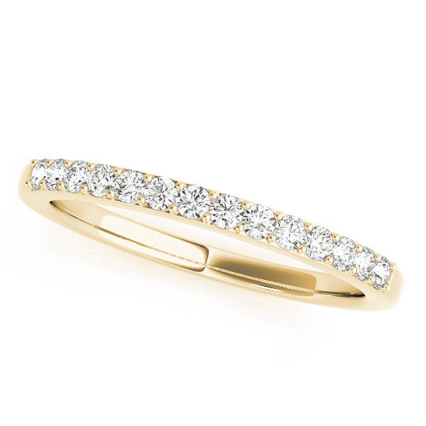 Thumbnail: 14kt Gold Diamond Ladies Prong Set Design Wedding Ban