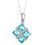 Thumbnail: 14kt Gold Swiss Blue Topaz ColorStone and  Diamond Necklace