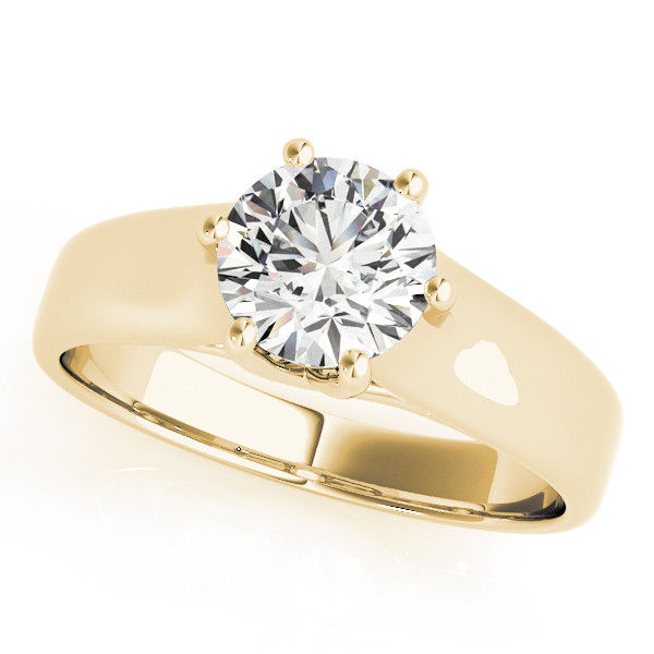 Thumbnail: 14kt Gold Trellis Diamond Engagement Ring