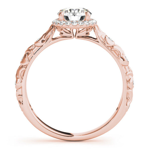 Thumbnail: 14kt Gold Halo Diamond Engagement Ring.