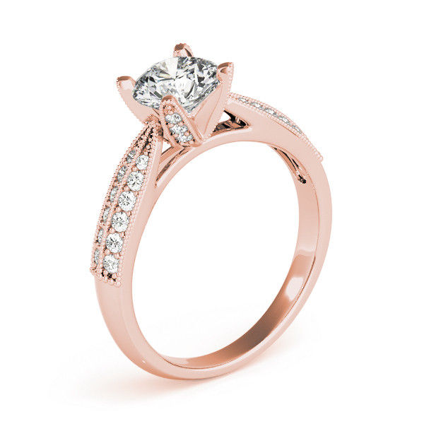 Thumbnail: 14KT Gold Pave Diamond Engagement Ring