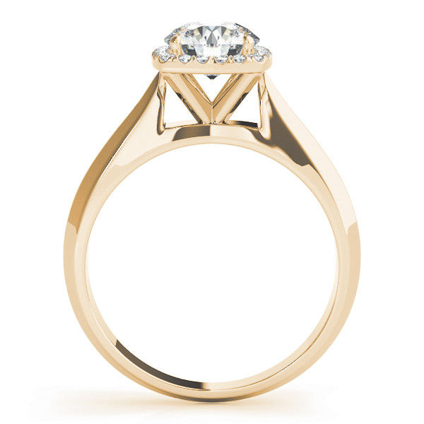 Thumbnail: 14kt Gold Halo Diamond Engagement Ring.
