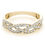 Thumbnail: 14kt Gold Diamond Ladies Twist Design Wedding Band