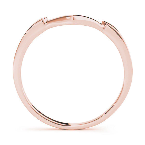 Thumbnail: 14kt Gold Diamond Ladies Curved Wedding