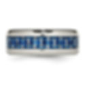 Thumbnail: Chisel Stainless Steel Polished with Blue Carbon Fiber Inlay 8mm Beveled Edge Ba