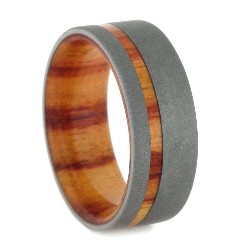 Wood titanium ring