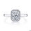Thumbnail: 14kt Gold Halo Moissanite Engagement Ring