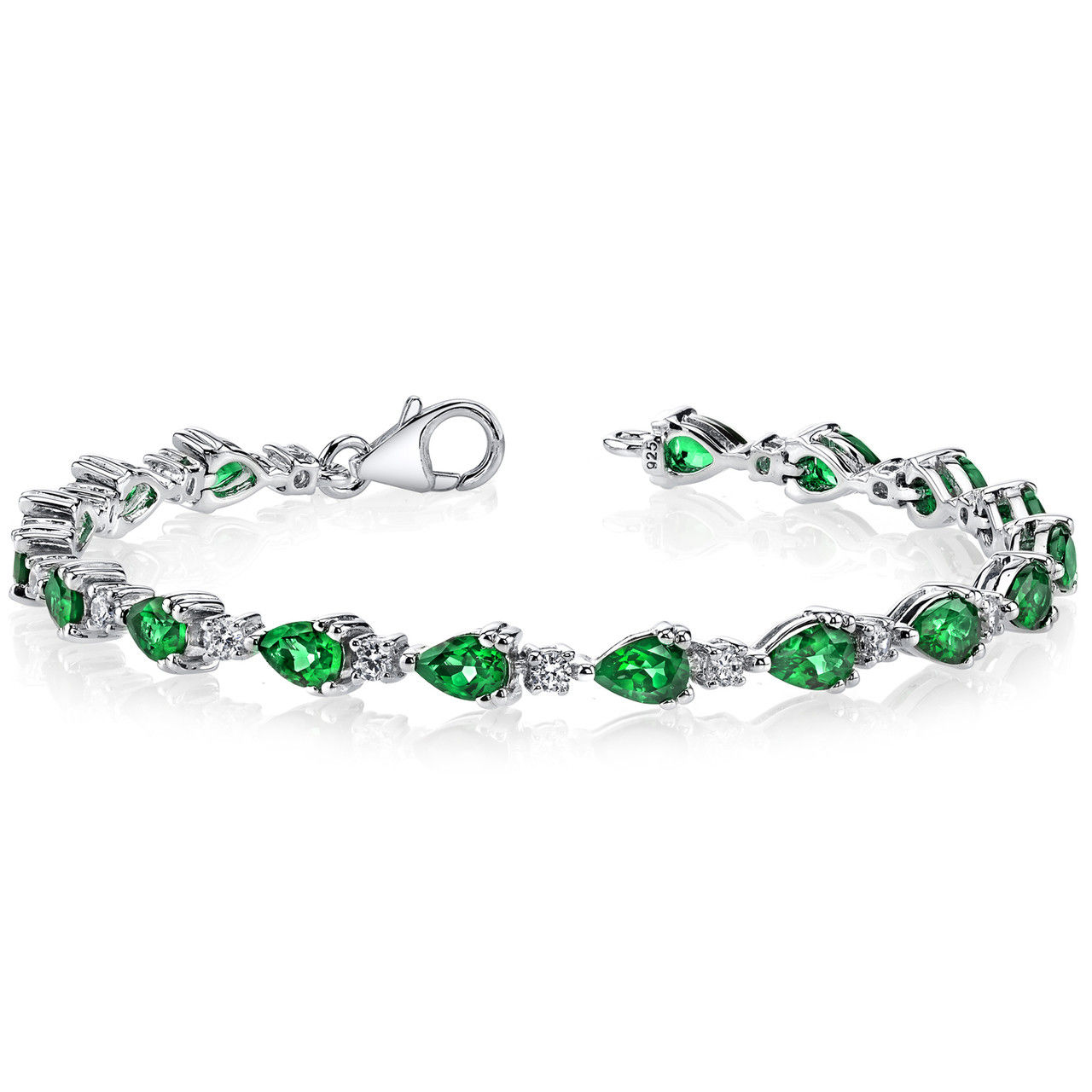 14kt Gold Emerald ColorStone Bracelet
