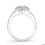 Thumbnail: 14kt Gold Halo Moissanite Engagement Ring