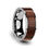 Thumbnail: THRACO Flat Carpathian Wood Inlaid Tungsten Carbide Ring with Polished Edges - 8