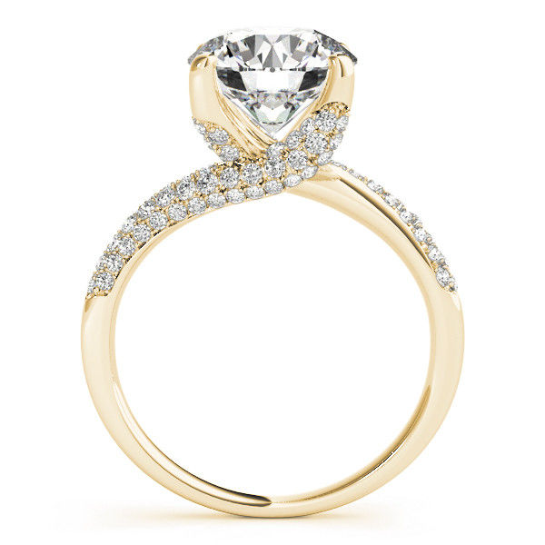 Thumbnail: 14kt Gold Multi Row Diamond Engagement Ring