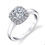 Thumbnail: 14kt Gold Halo Moissanite Engagement Ring