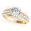 Thumbnail: 14kt Gold Single Row Diamond Engagement Ring.
