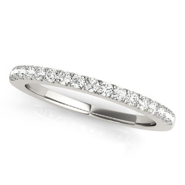 14kt Gold Diamond Ladies Prong Set Design Wedding Band