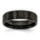 Thumbnail: Titanium Grooved Black IP-plated 6mm Brushed and Polished Band
