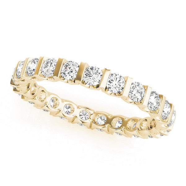 Thumbnail: 14kt Gold Diamond Ladies Eternity Design Wedding Band