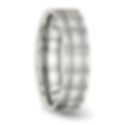 Thumbnail: Chisel Stainless Steel Brushed and Polished 6mm Ridged Flat Band