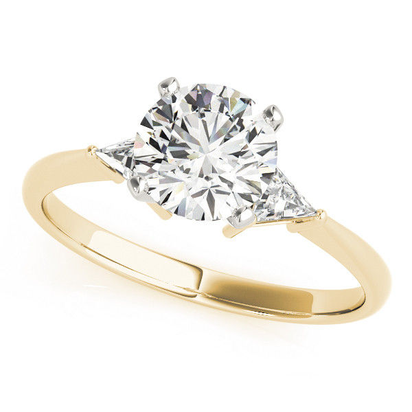 Thumbnail: 14KT Gold Three Stone Diamond Engagement Ring