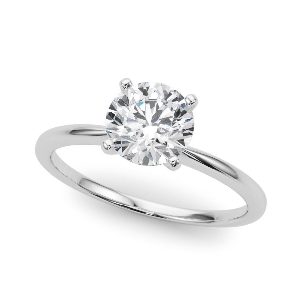 14kt Gold Round Solitaire Engagement Ring