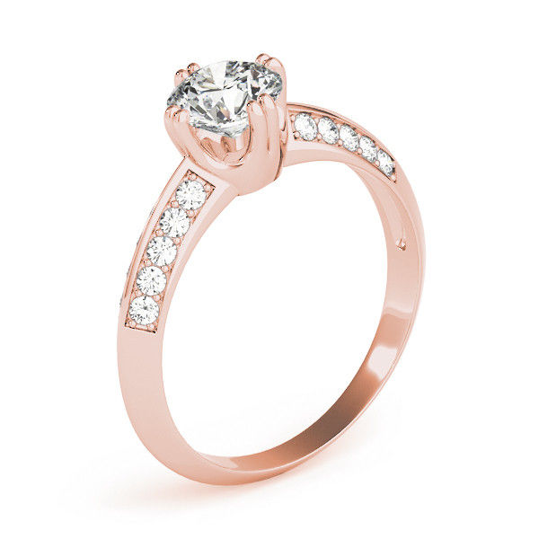 Thumbnail: 14KT Gold Pave Diamond Engagement Ring