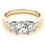 Thumbnail: 14KT Gold Three Stone Diamond Engagement Ring