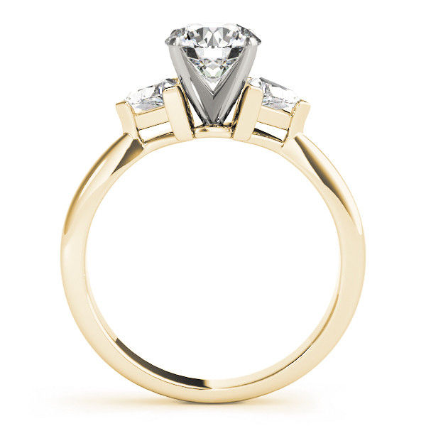 Thumbnail: 14KT Gold Three Stone Diamond Engagement Ring