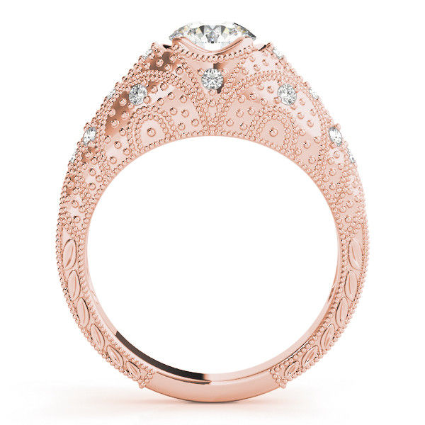 Thumbnail: 14kt Gold Art Deco Vintage Style Diamond Engagement Ring.