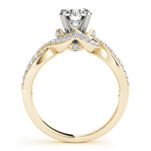 Thumbnail: 14kt Gold Multi Row Diamond Engagement Ring